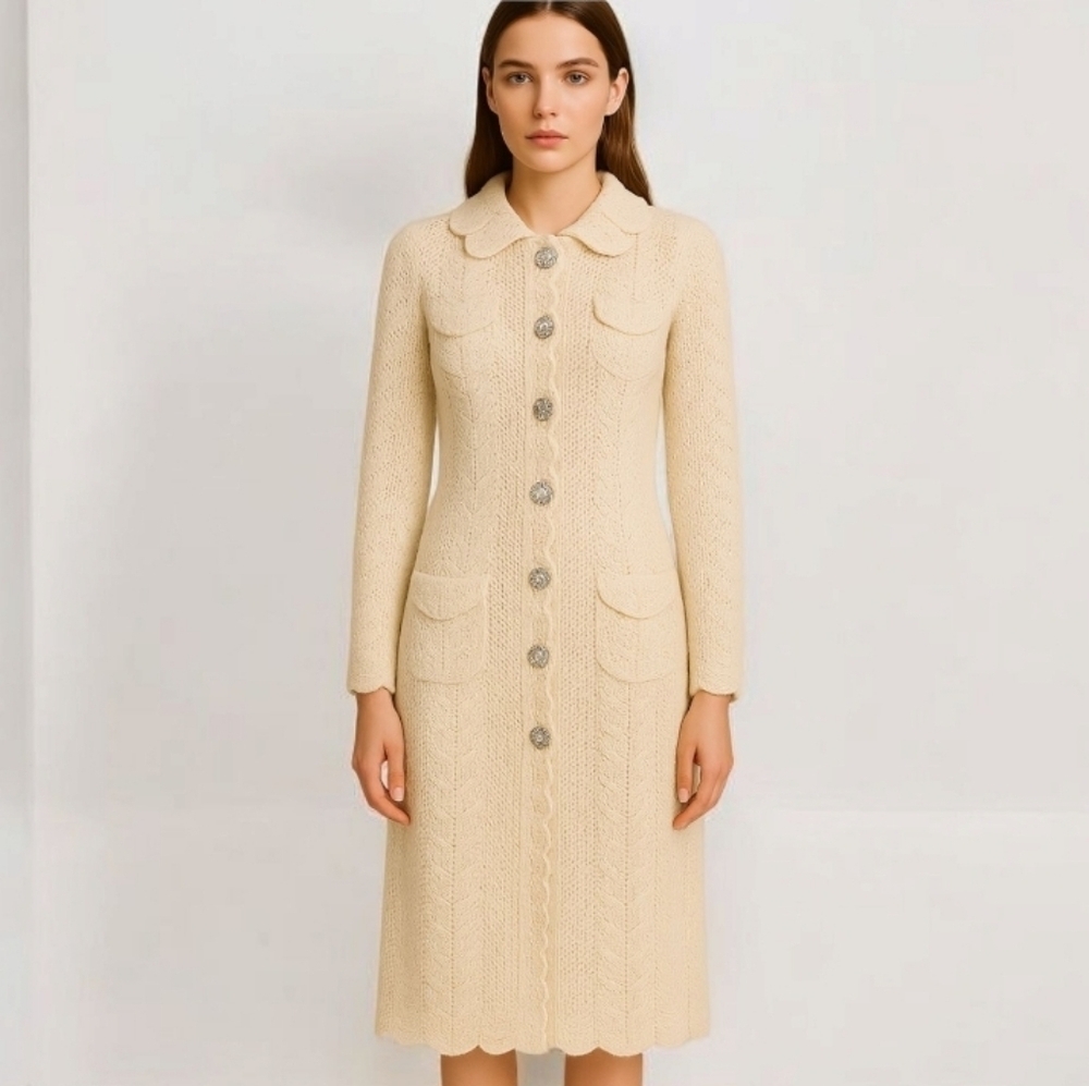 Tracy Reese for Anthropologie Crochet Occasion Cardigan Size M